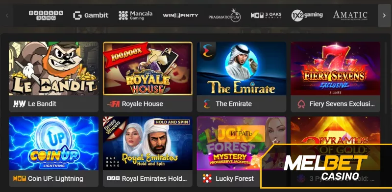 Мобильная версия казино Melbet на смартфоне